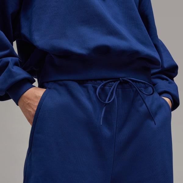 adidas Y-3 French Terry Wide Leg Pants Dark Blue S Womens Product Image