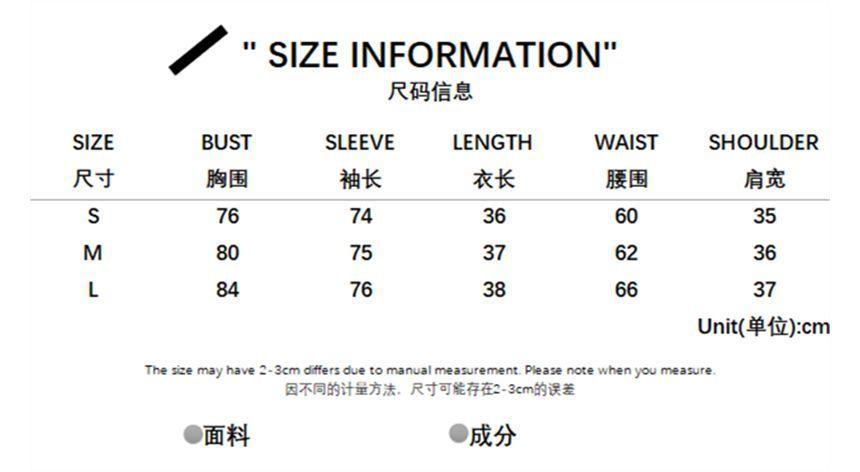 Long-Sleeve Plain Drawstring Corset Top Product Image