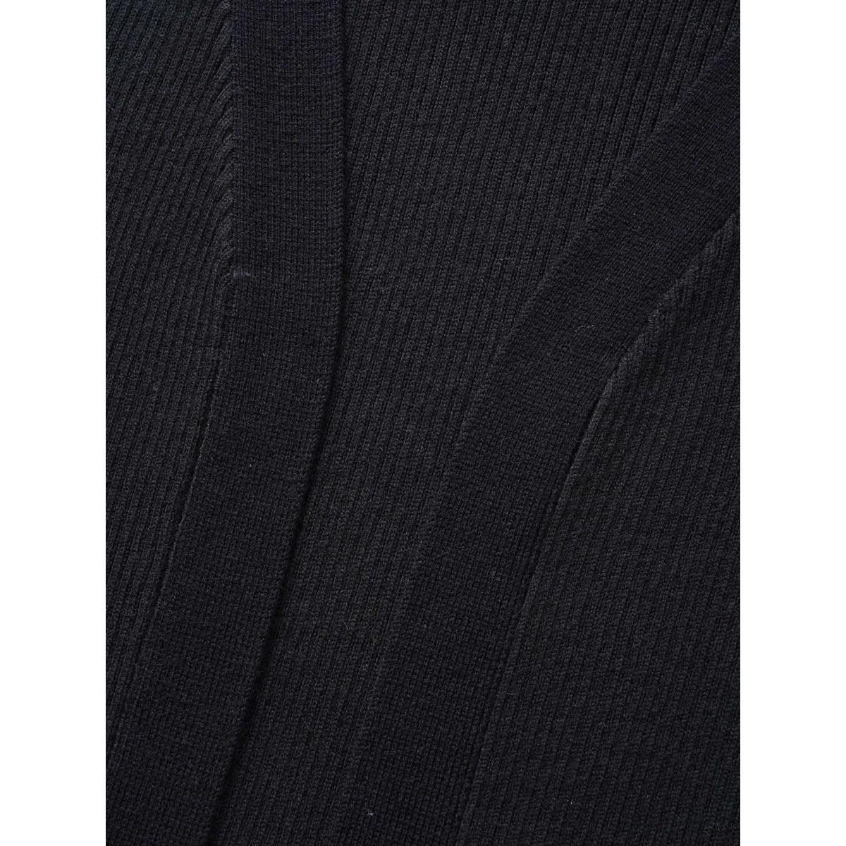 Plus Size Supersoft Essentials Solid Texture Cardigan Black Women Basics Loose Long Sleeve Everyday Cardigans BloomChic 12/L Product Image