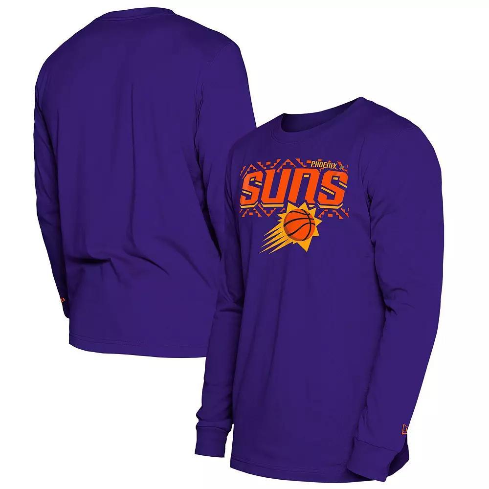Men's New Era  Royal Milwaukee Bucks 2024/25 City Edition Long Sleeve T-Shirt, Size: Small, Blue Product Image