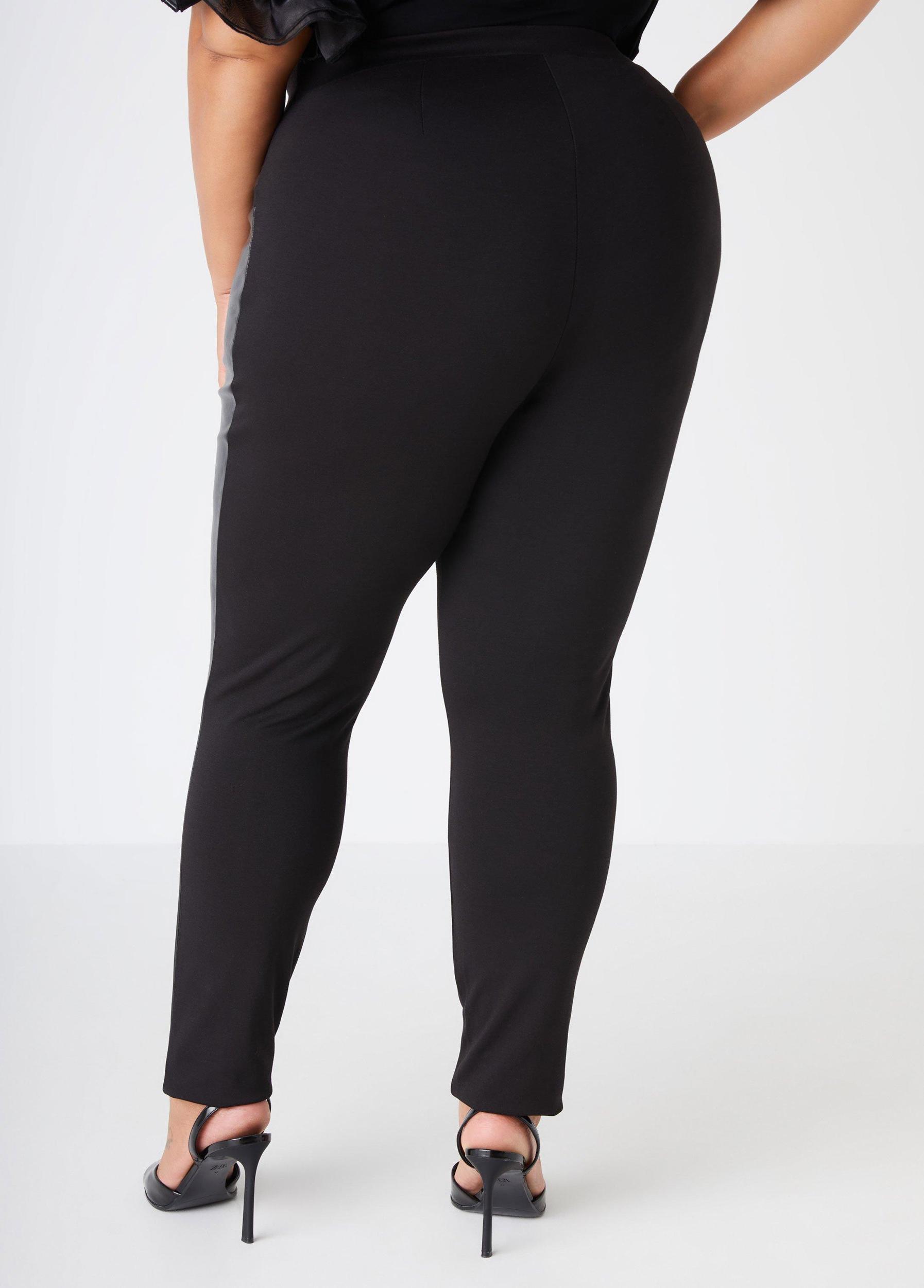 Faux Leather Paneled Leggings Product Image