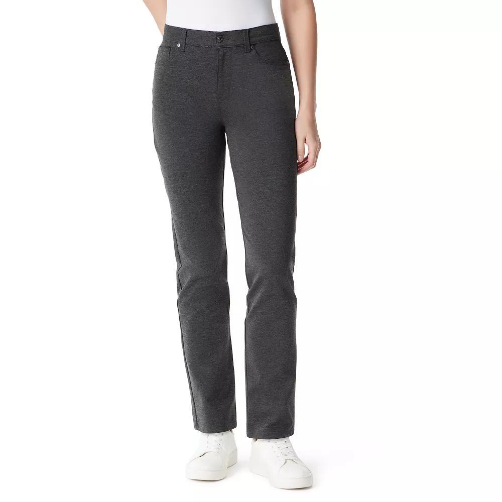 Petite Gloria Vanderbilt Amanda Ponte Pants, Womens Black Affair Product Image