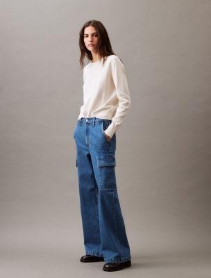 Cargo Wide Leg Fit Jeans Product Image