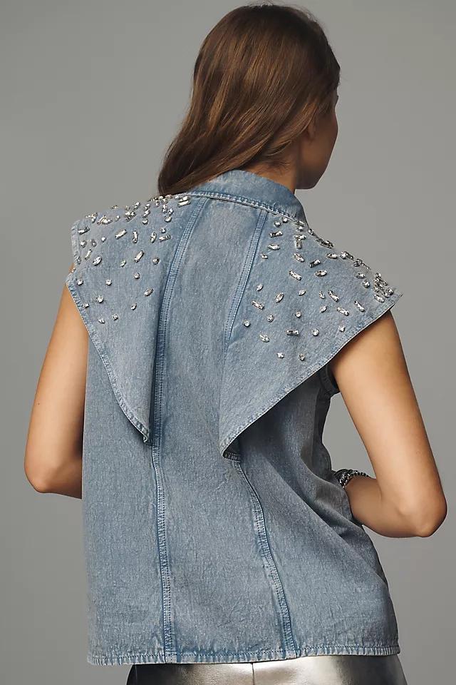 Let Me Be Flutter-Sleeve Embellished Top Product Image