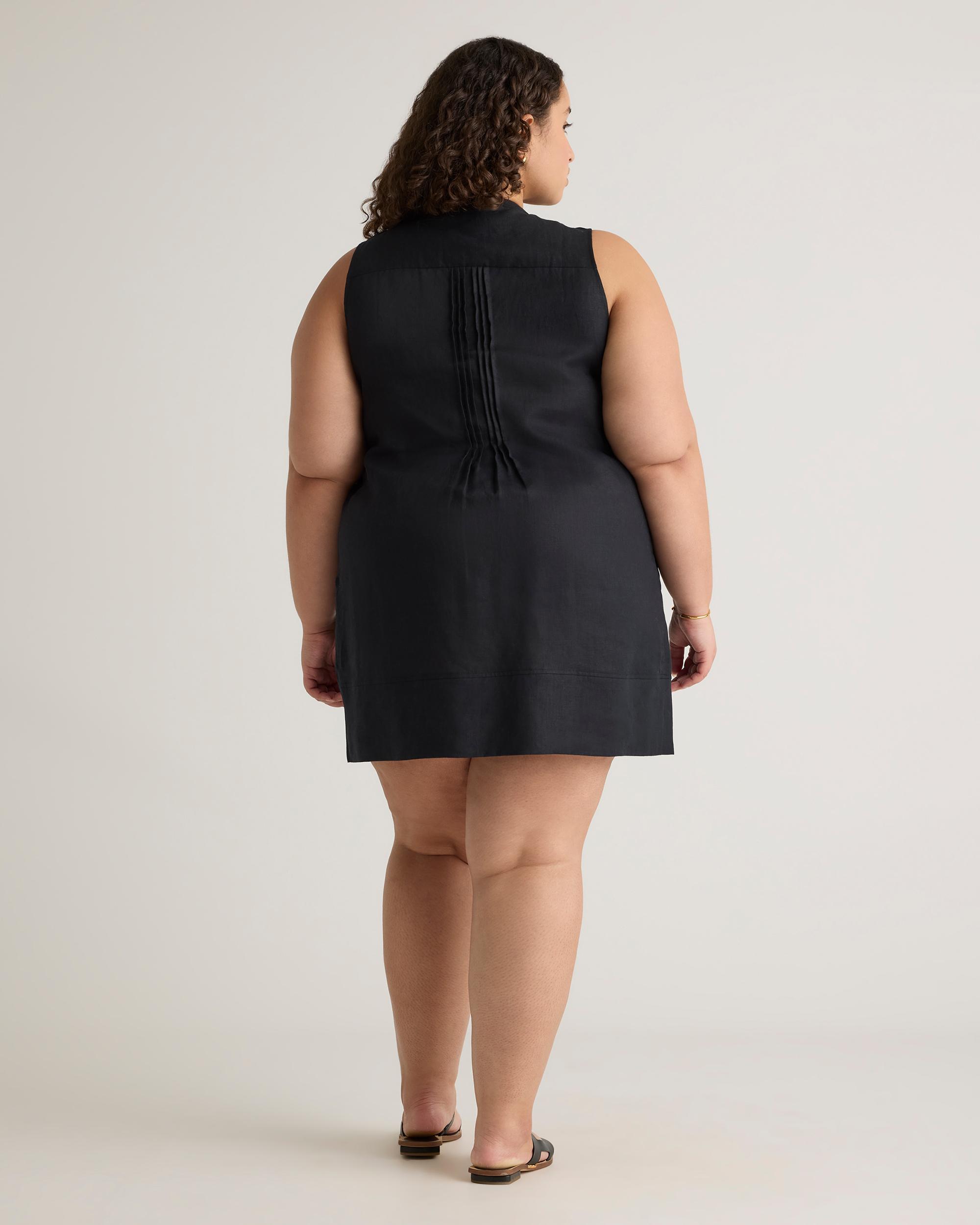 Quince | Women's 100% European Linen Sleeveless Swing Dress Product Image