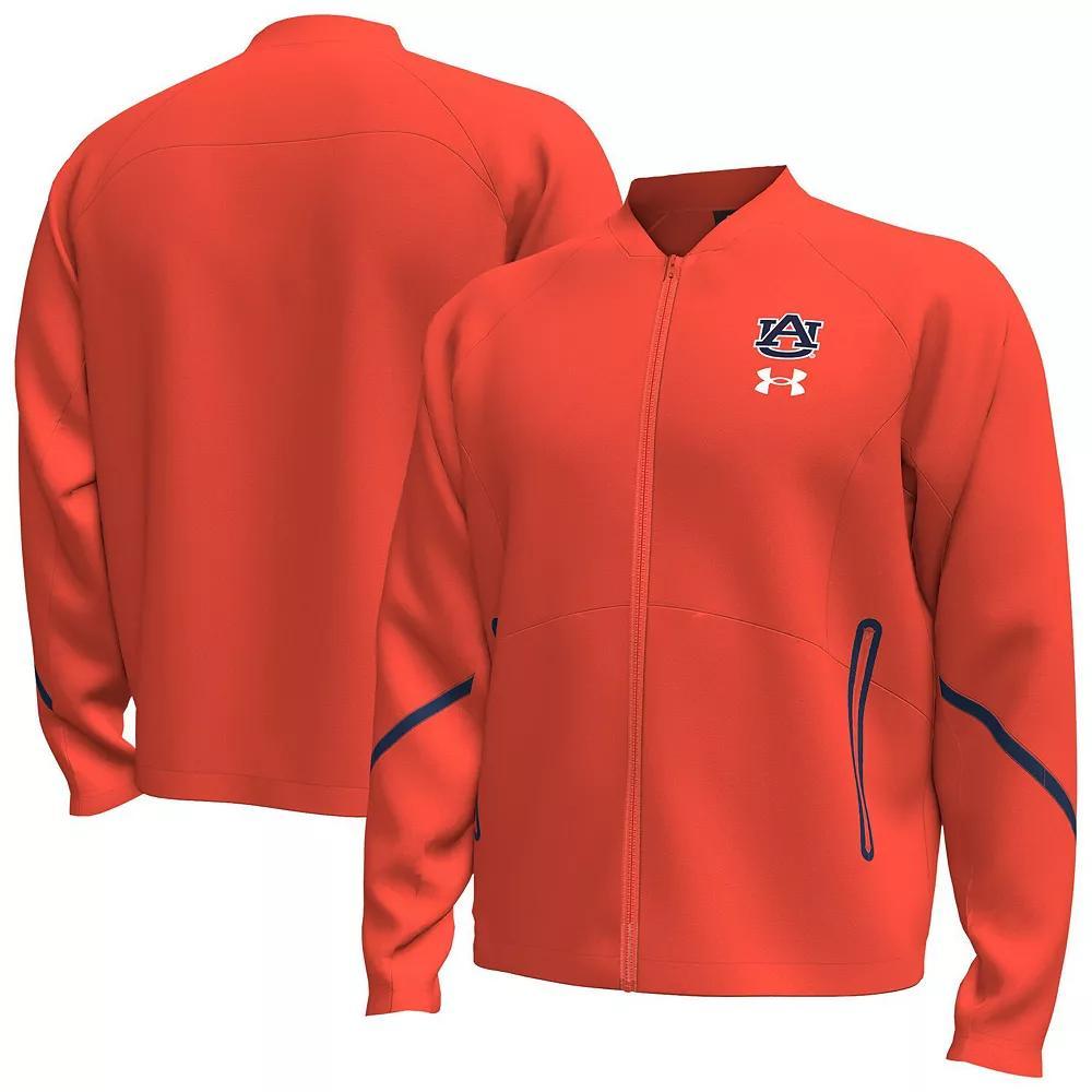 Men's Under Armour  Orange Auburn Tigers Unstoppable Full-Zip Bomber Jacket, Size: 3XL Product Image