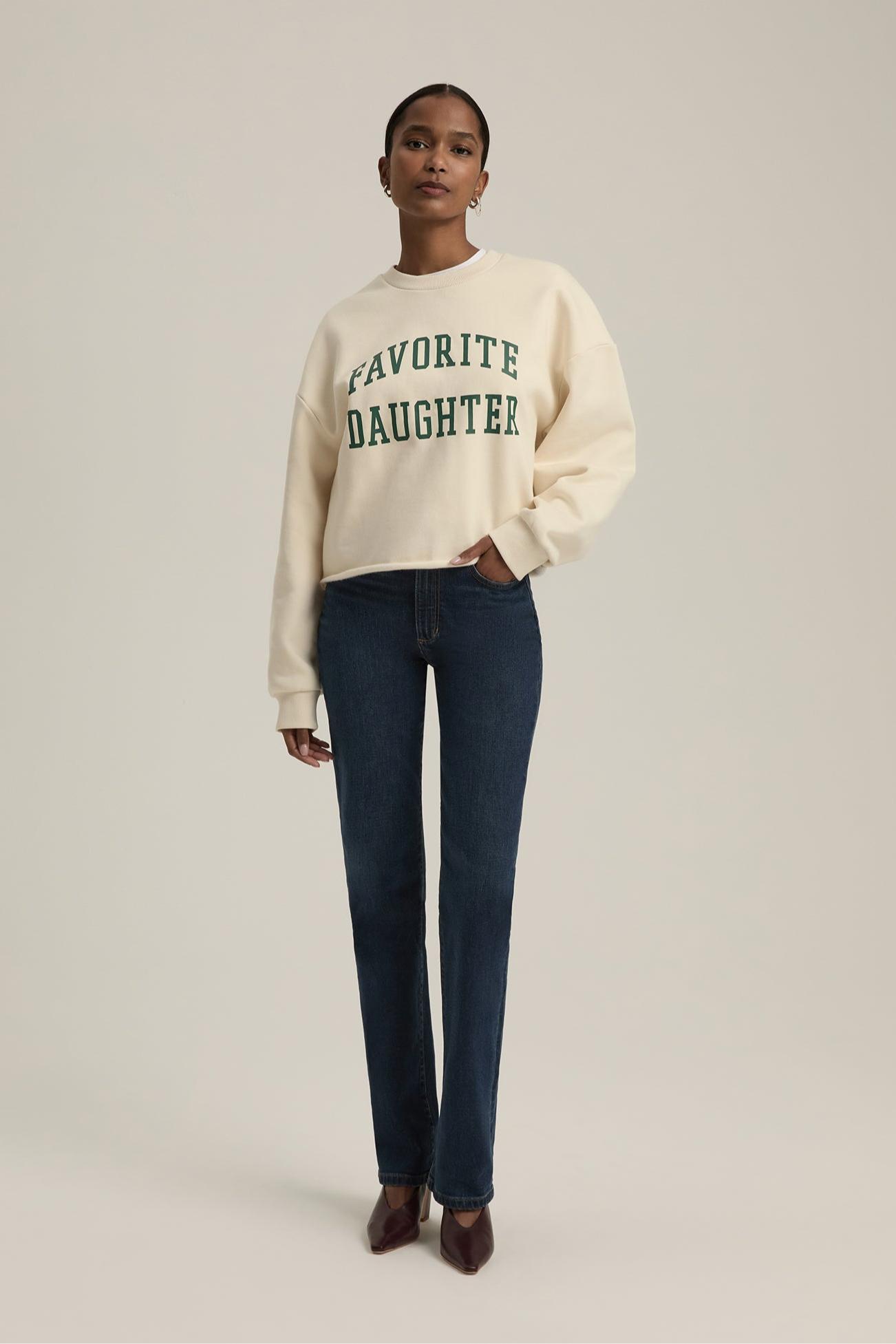 Favorite Daughter - The Cropped Collegiate Sweatshirt Product Image