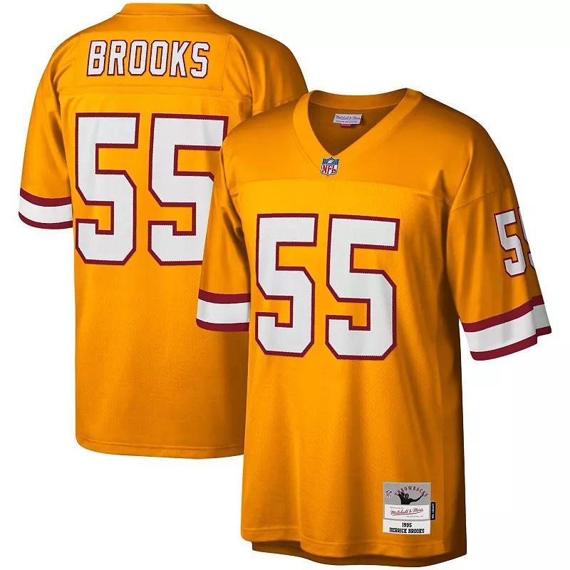 Men's Mitchell & Ness Derrick Brooks Orange Tampa Bay Buccaneers Legacy Replica Jersey, Size: Large Product Image