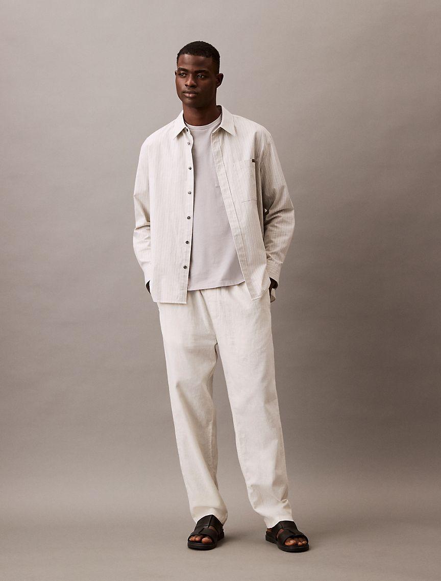 Linen Cotton Pull-On Pants Product Image
