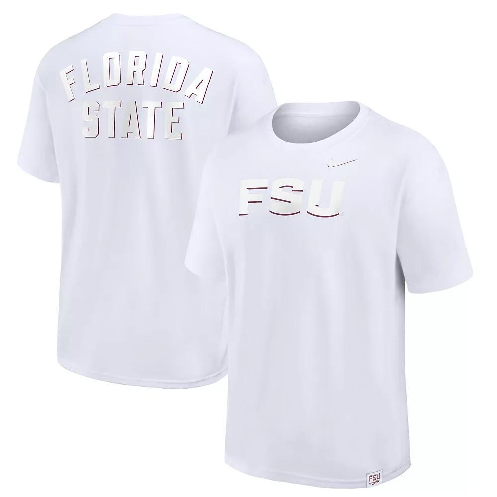 Men's Nike White Florida State Seminoles 2-Hit Statement Max90 T-Shirt, Size: XL Product Image