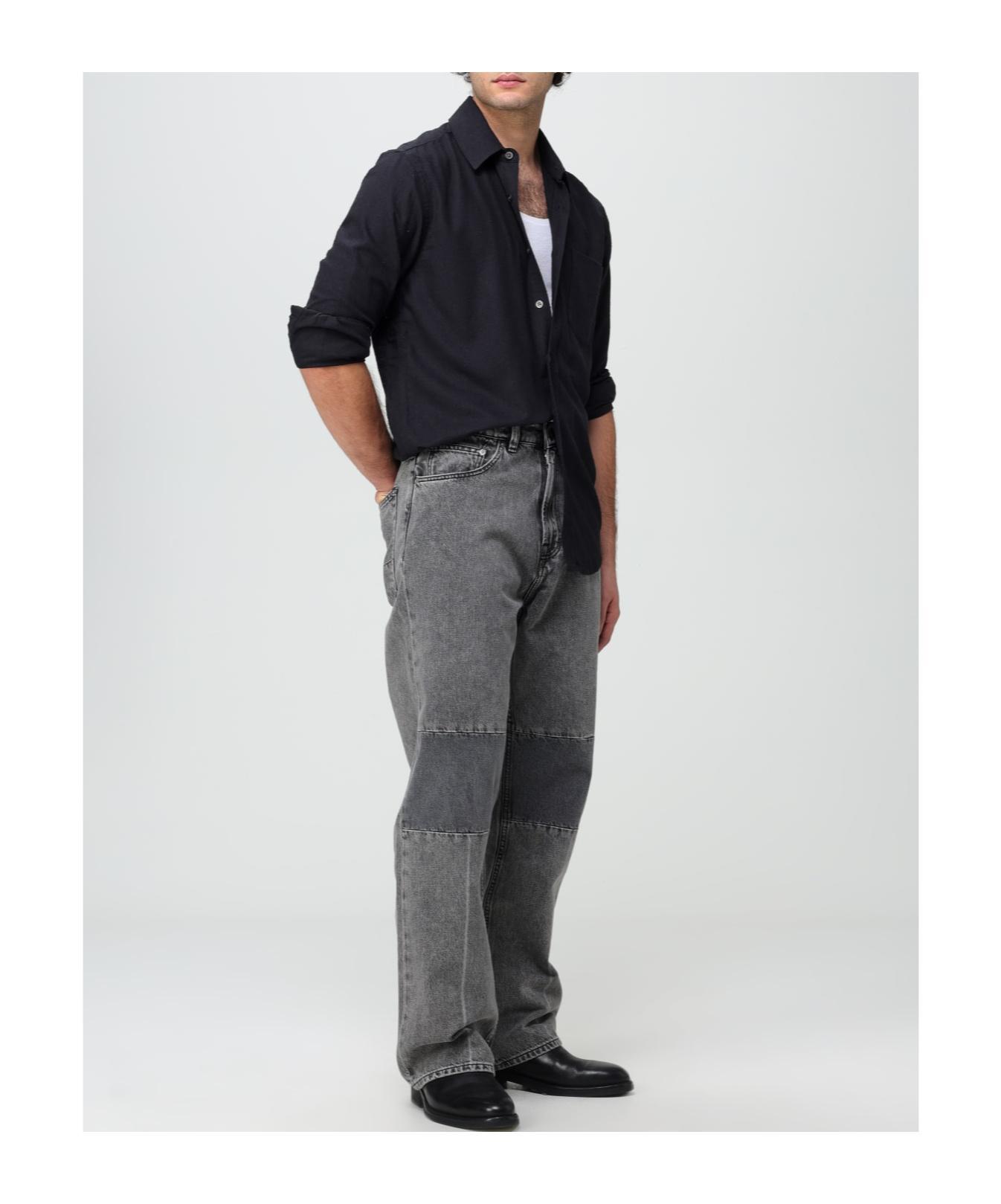OUR LEGACY Extended Linear Cut Straight-leg High-rise Denim Jeans In Grey Product Image