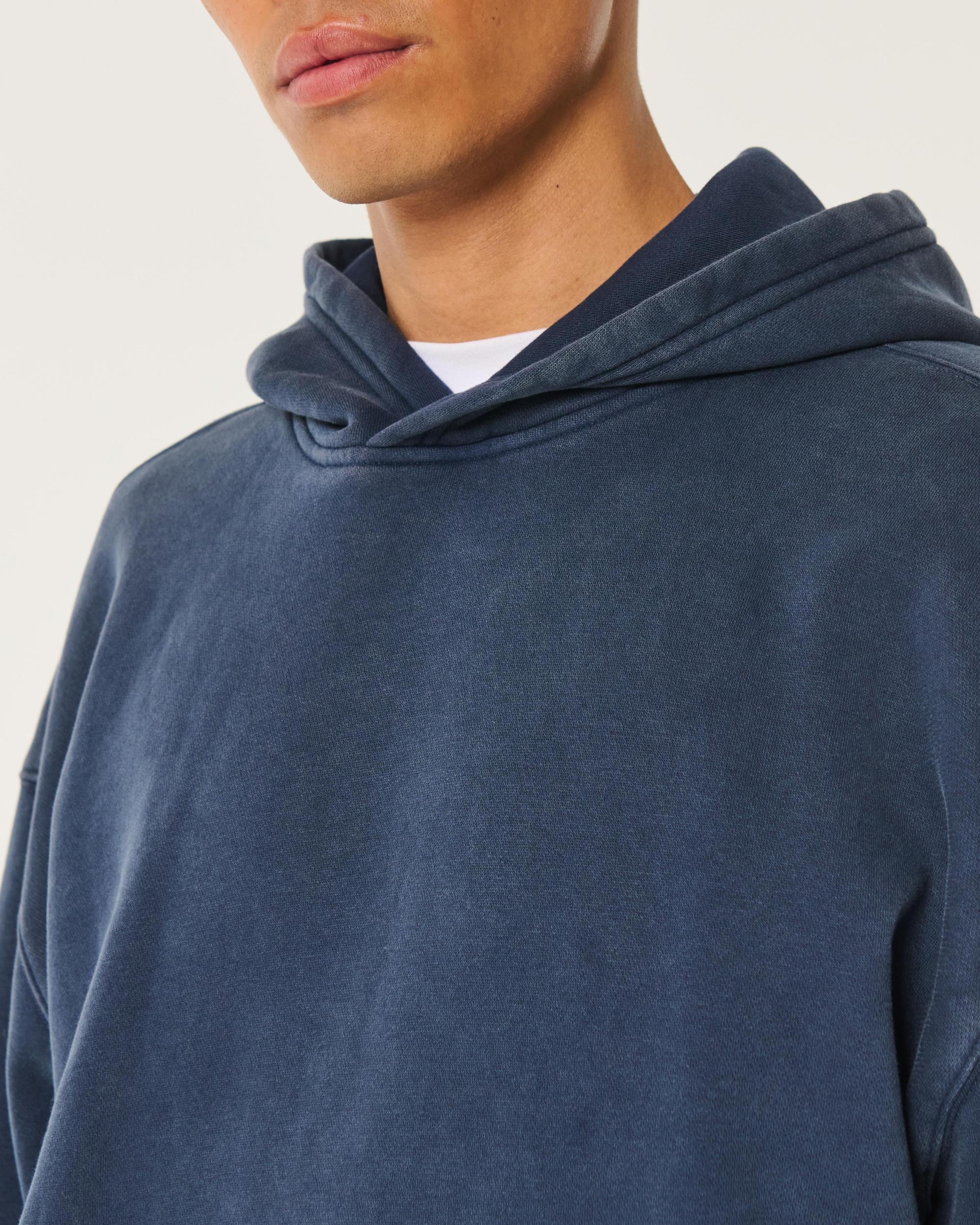 Hollister Feel Good Fleece Boxy Camo Hoodie Product Image