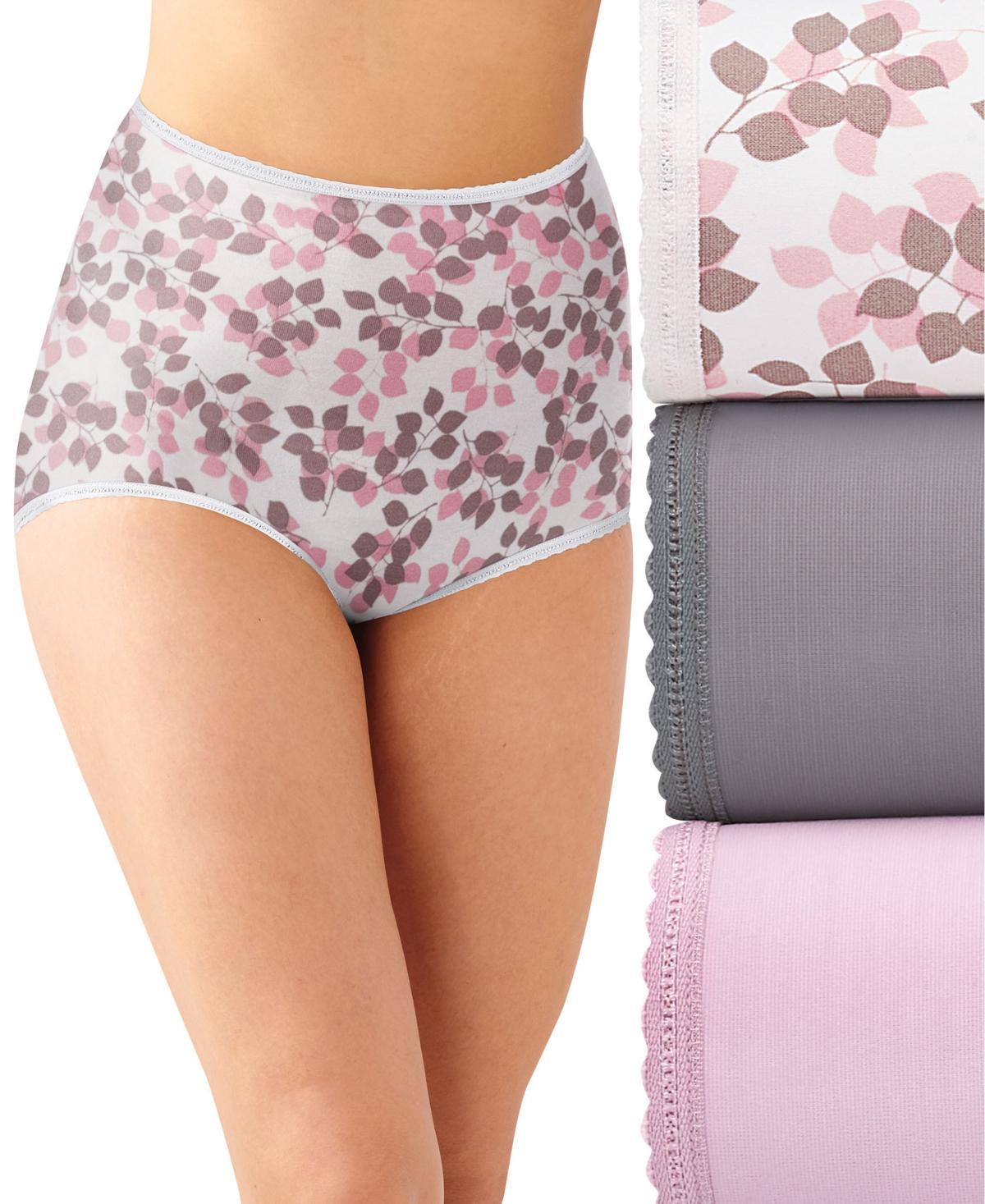 Bali Skimp Skamp 3-Pack Brief Underwear DFA633, Women's, Size: 7, Pink Glass Blue Product Image