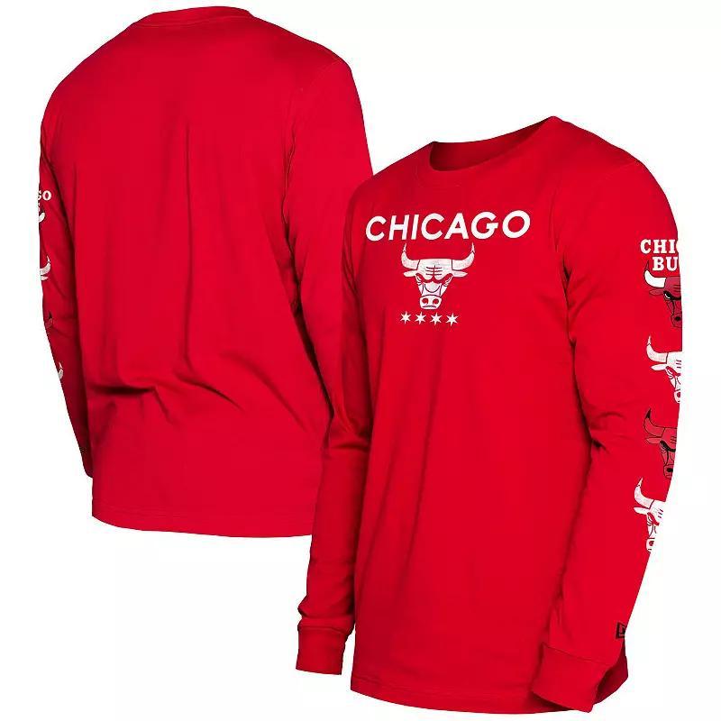 Mens New Era Chicago Bulls 2023/24 City Edition Long Sleeve T-Shirt Product Image