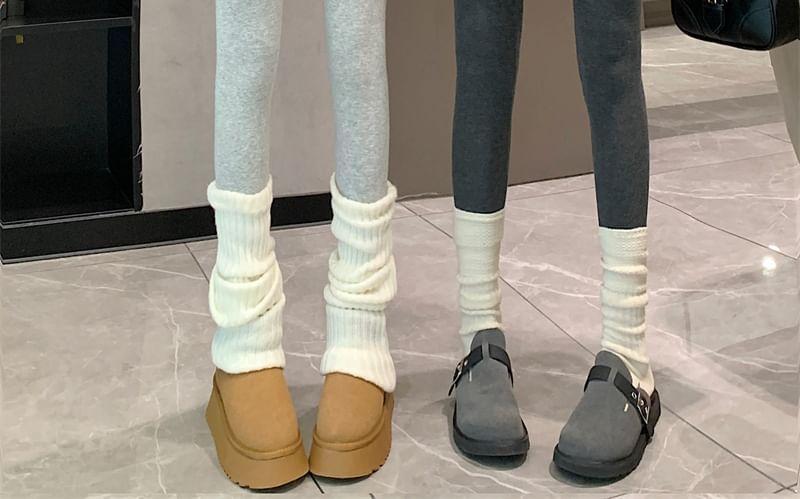 High Waist Plain Leggings Product Image