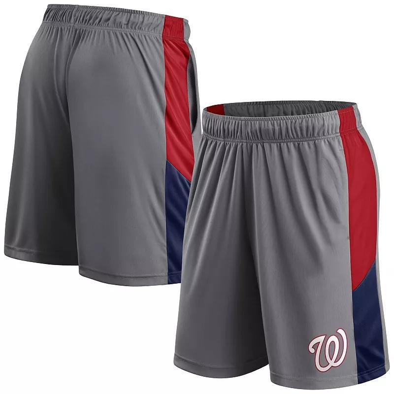 Men's Fanatics  Gray Phoenix Suns Practice Performance Shorts, Size: Large, Phx Grey Product Image