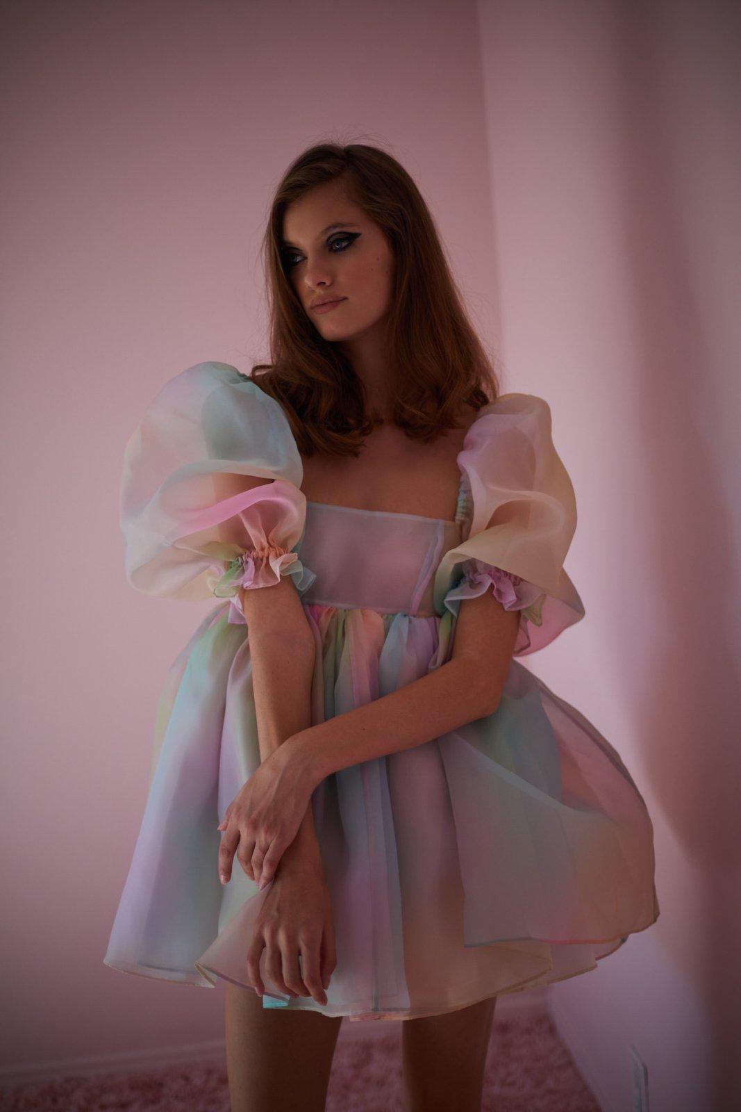 The Rainbow Puff Dress Product Image