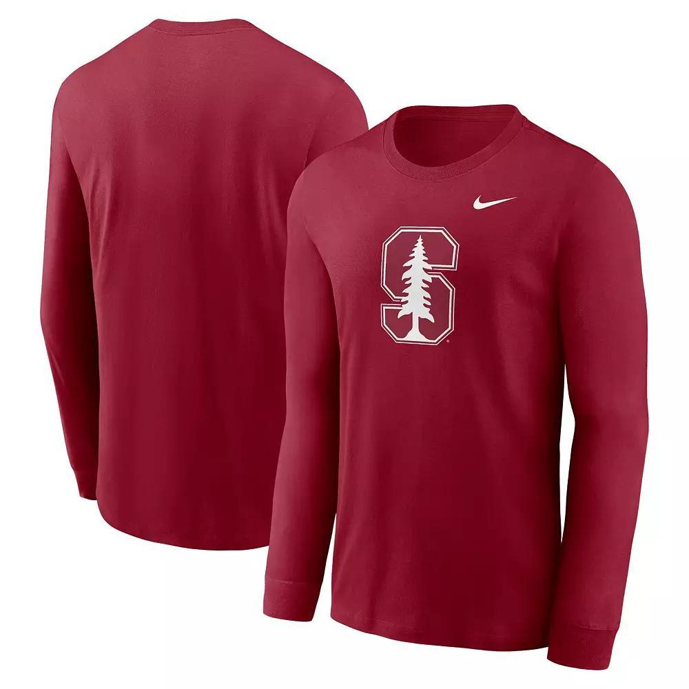 Men's Nike Cardinal Stanford Cardinal Primary Logo Long Sleeve T-Shirt, Size: XL, Red Product Image