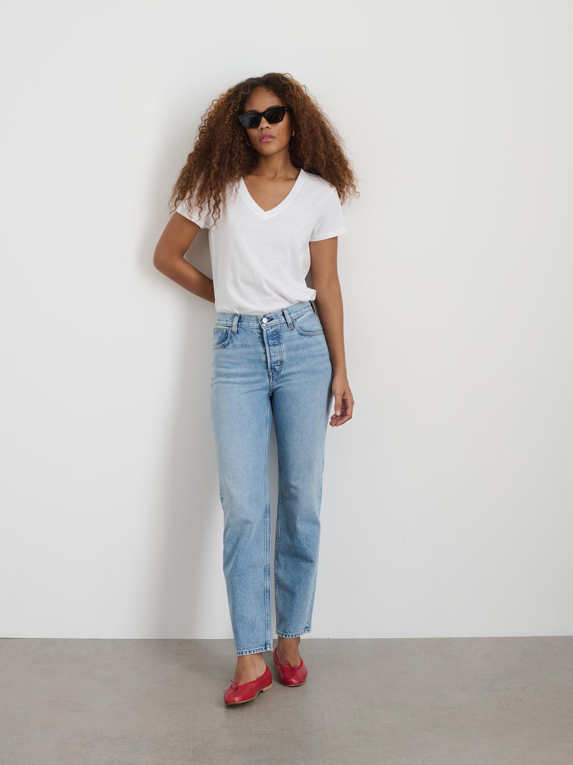 Jane Mid Rise Straight Jean Product Image