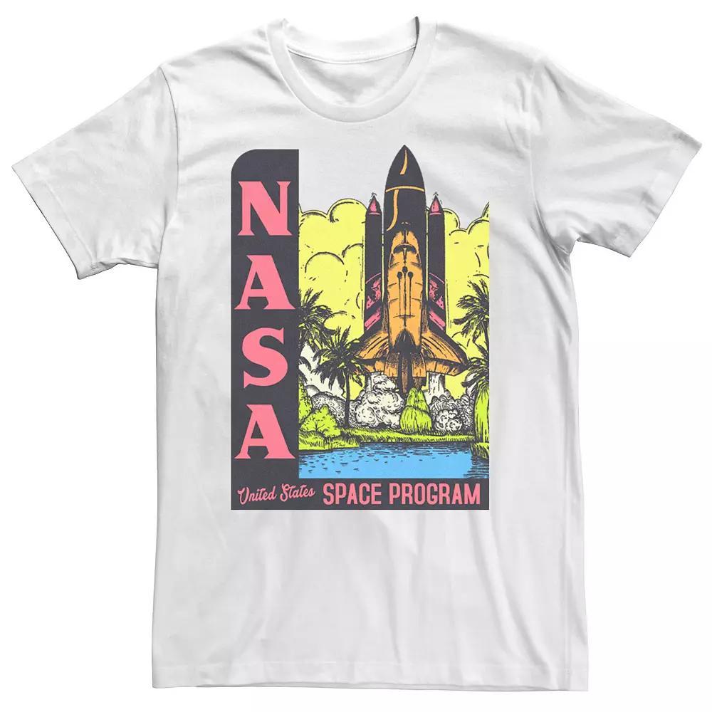 Men's NASA Vintage Space Program Poster Tee, Size: Medium, White Product Image