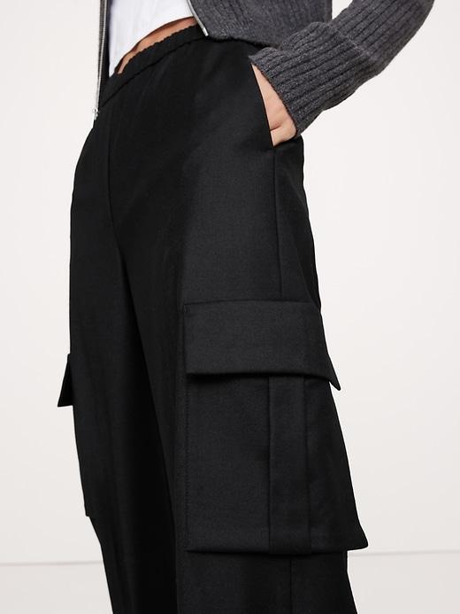 Pull-On Wool Flannel Cargo Pant Product Image