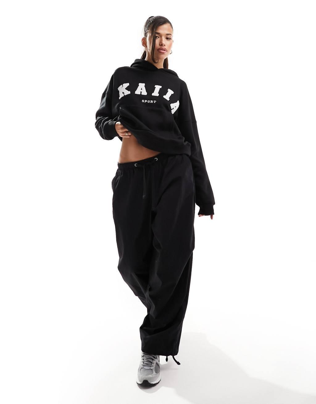 Kaiia logo oversized hoodie in black - part of a set Product Image