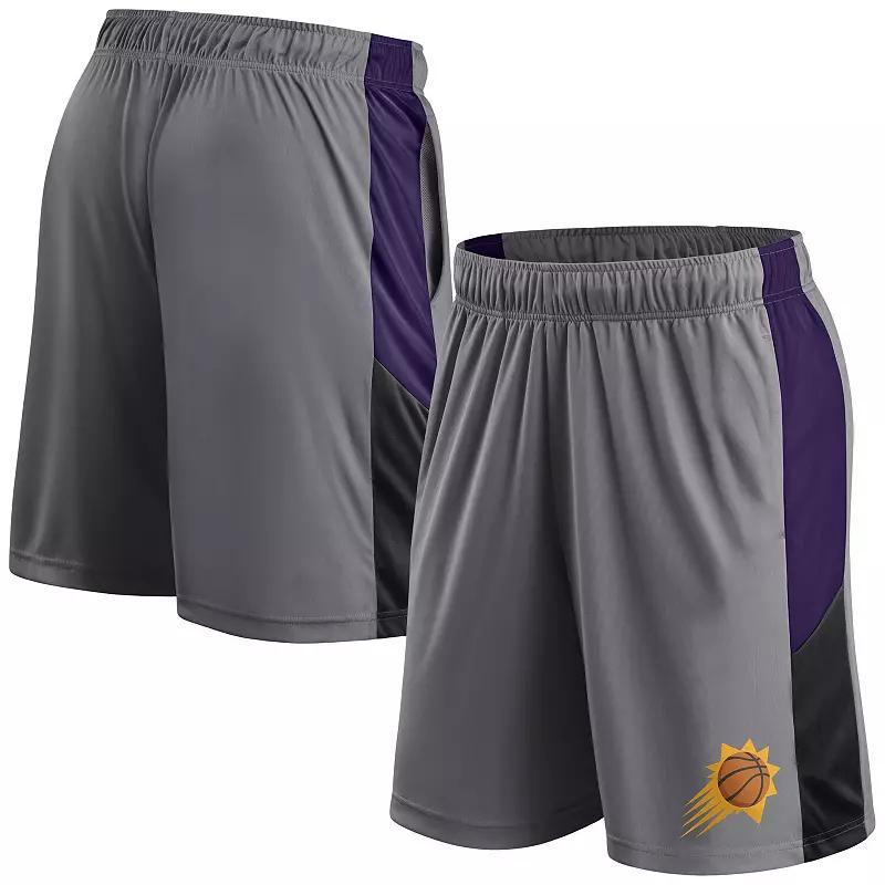 Men's Fanatics  Gray Phoenix Suns Practice Performance Shorts, Size: Large, Phx Grey Product Image