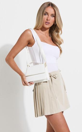Rhianna Bag - Top Handle Crossbody Bag in White Product Image