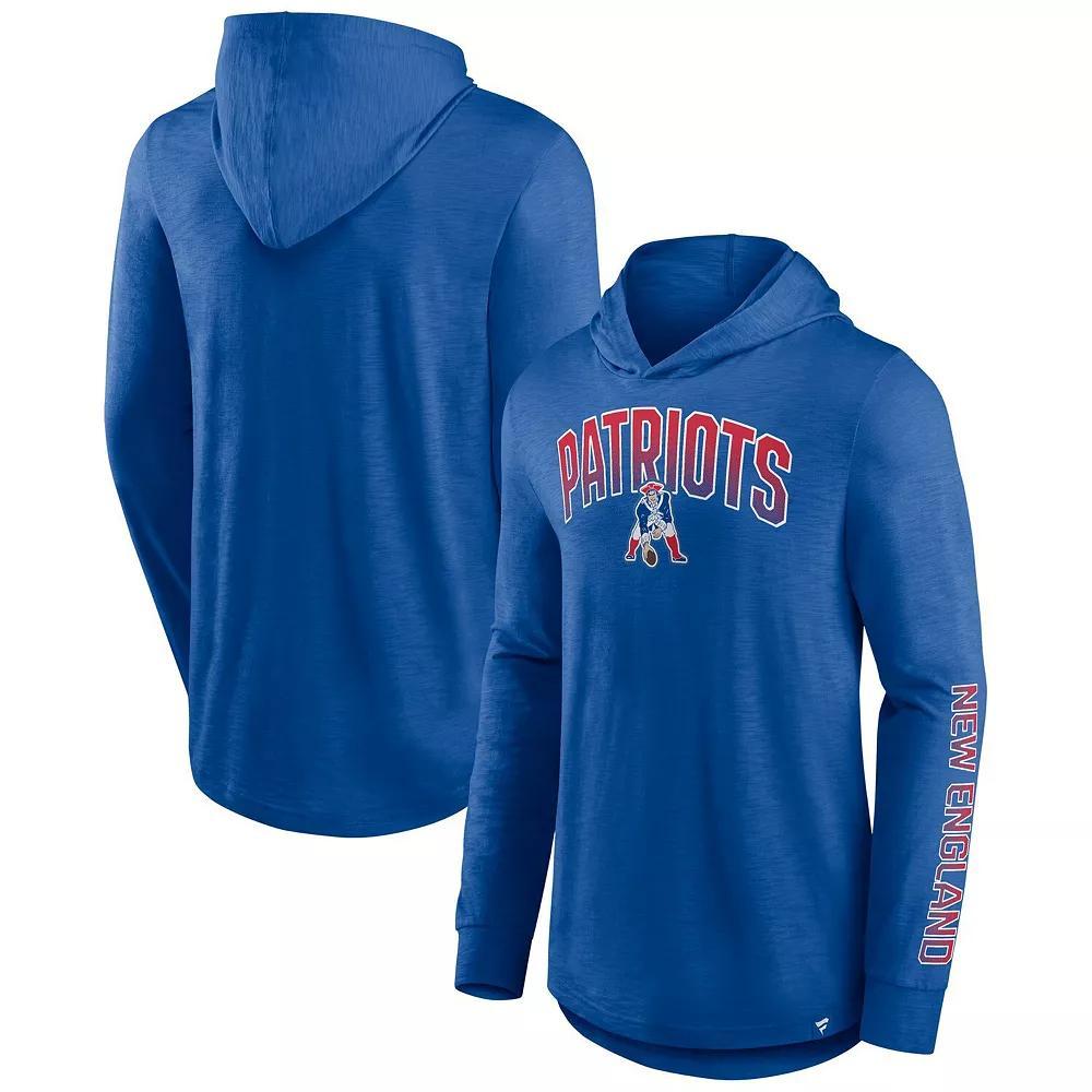 Men's Fanatics Royal New England Patriots Front Runner Long Sleeve Hooded T-Shirt, Size: Large, Blue Product Image