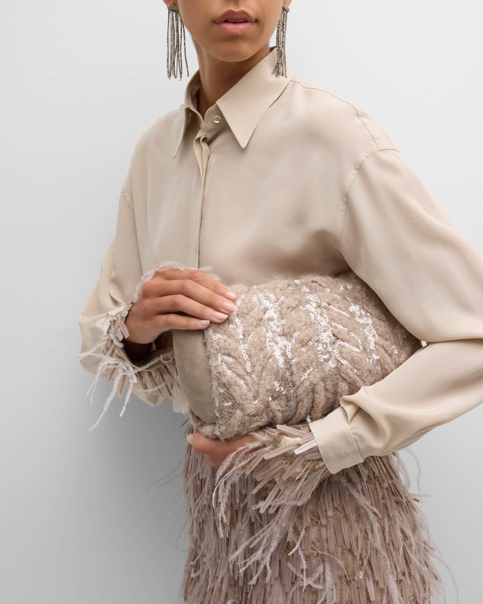 Sequined Opera Knit Clutch Bag Product Image