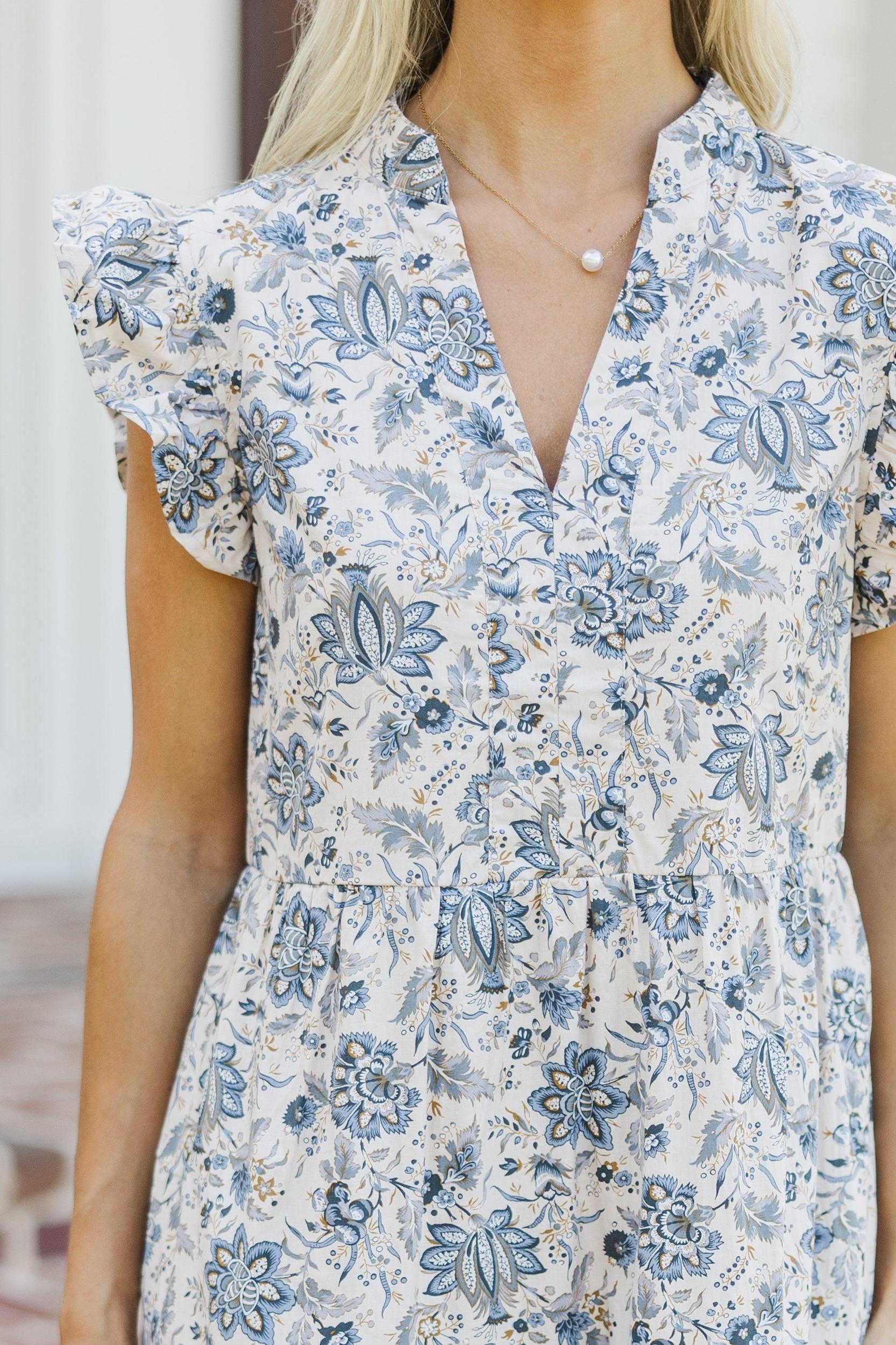 Created Beauty Cream Paisley Midi Dress Female Product Image