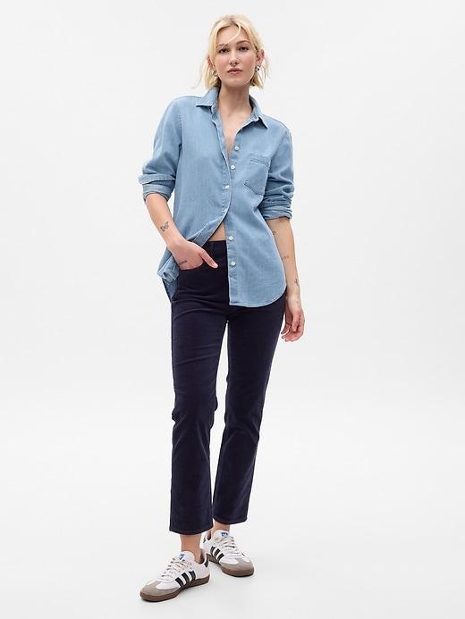 High Rise Corduroy Vintage Slim Pants Product Image