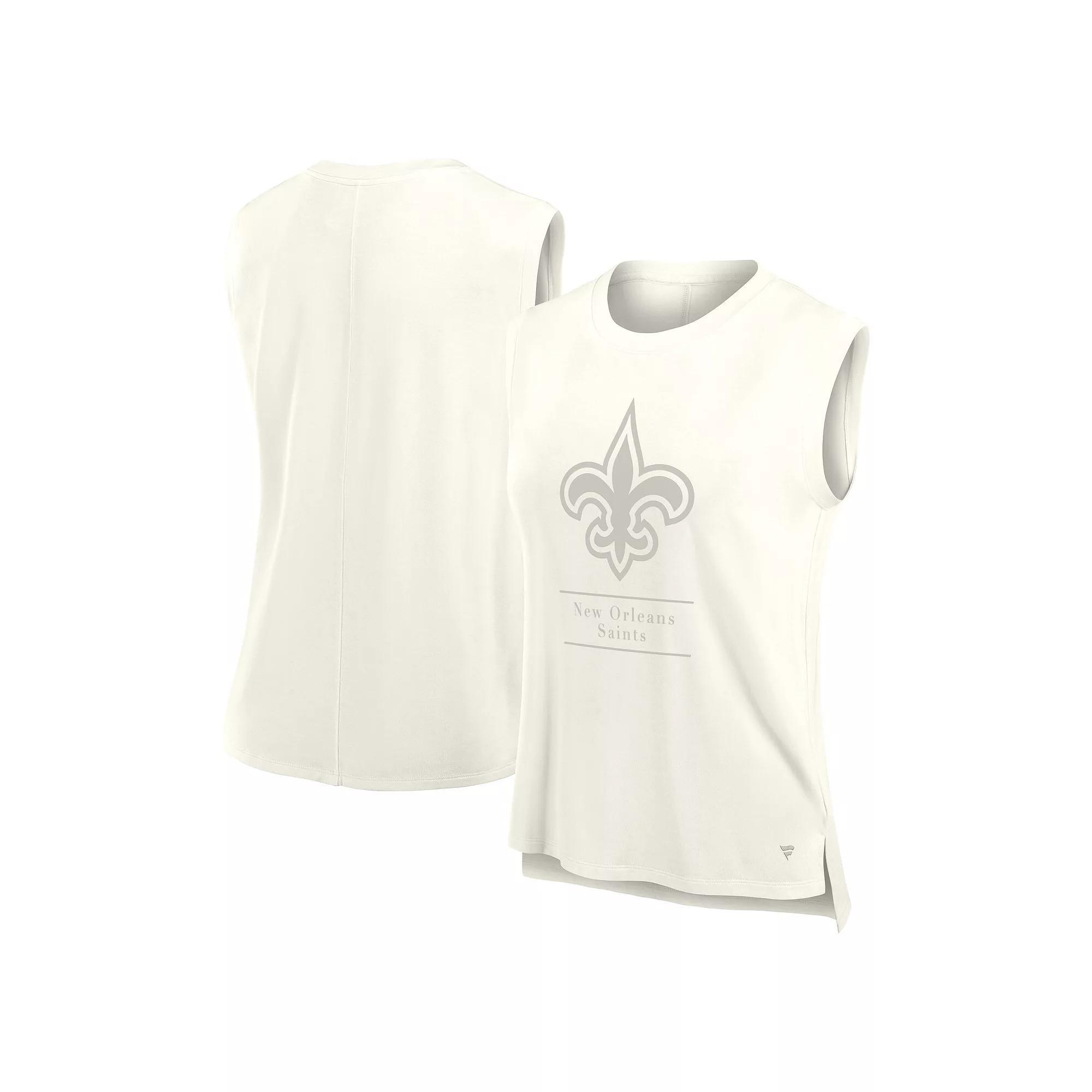 Women's Fanatics Cream New Orleans Saints Studio Embrace Tank Top, Size: Large, Beige Product Image