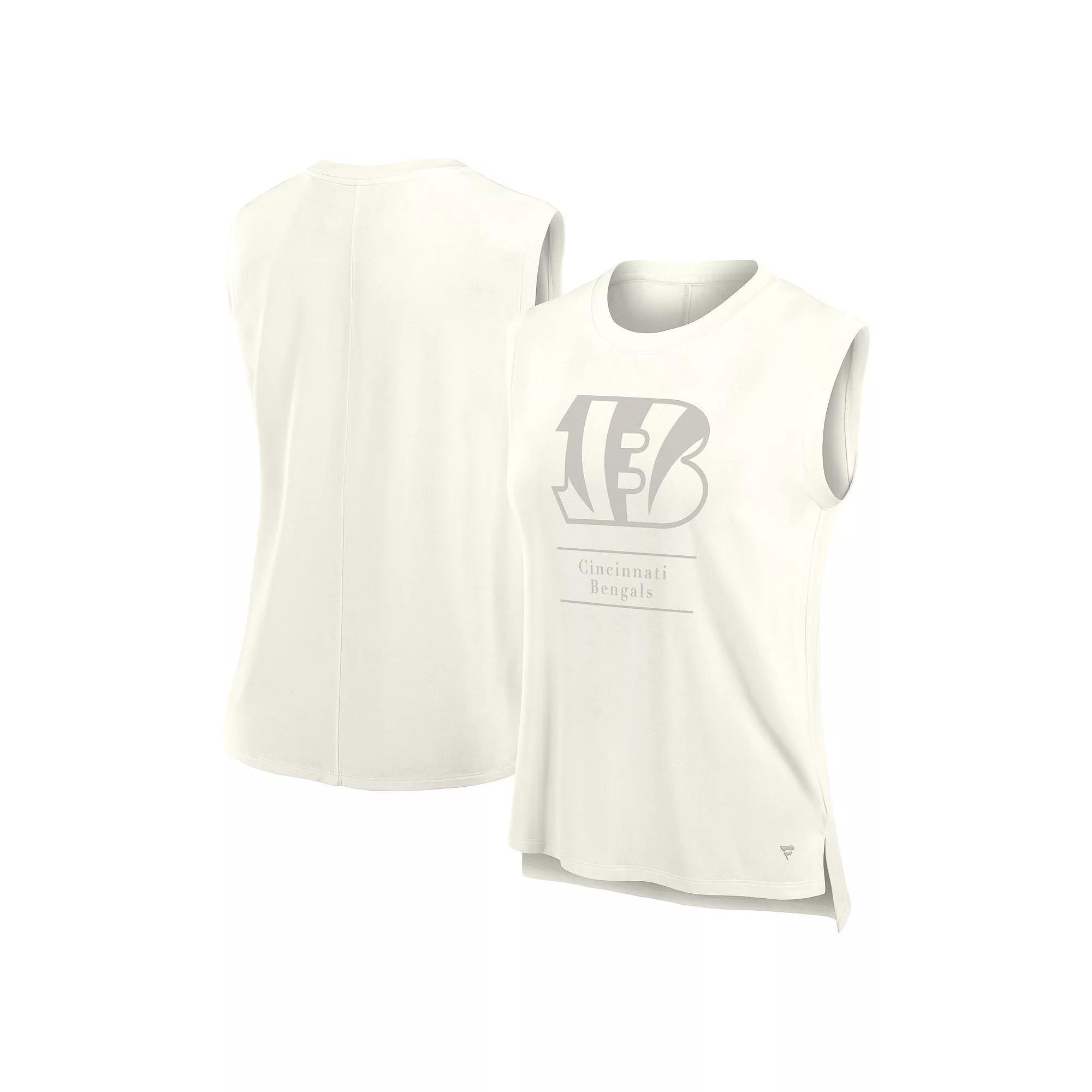 Women's Fanatics Cream Cincinnati Bengals Studio Embrace Tank Top, Size: Medium, Beige Product Image