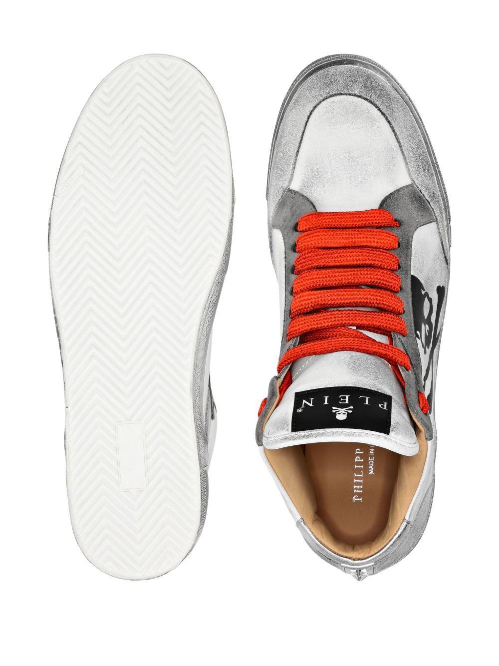 skull-motif hi-top sneakers Product Image