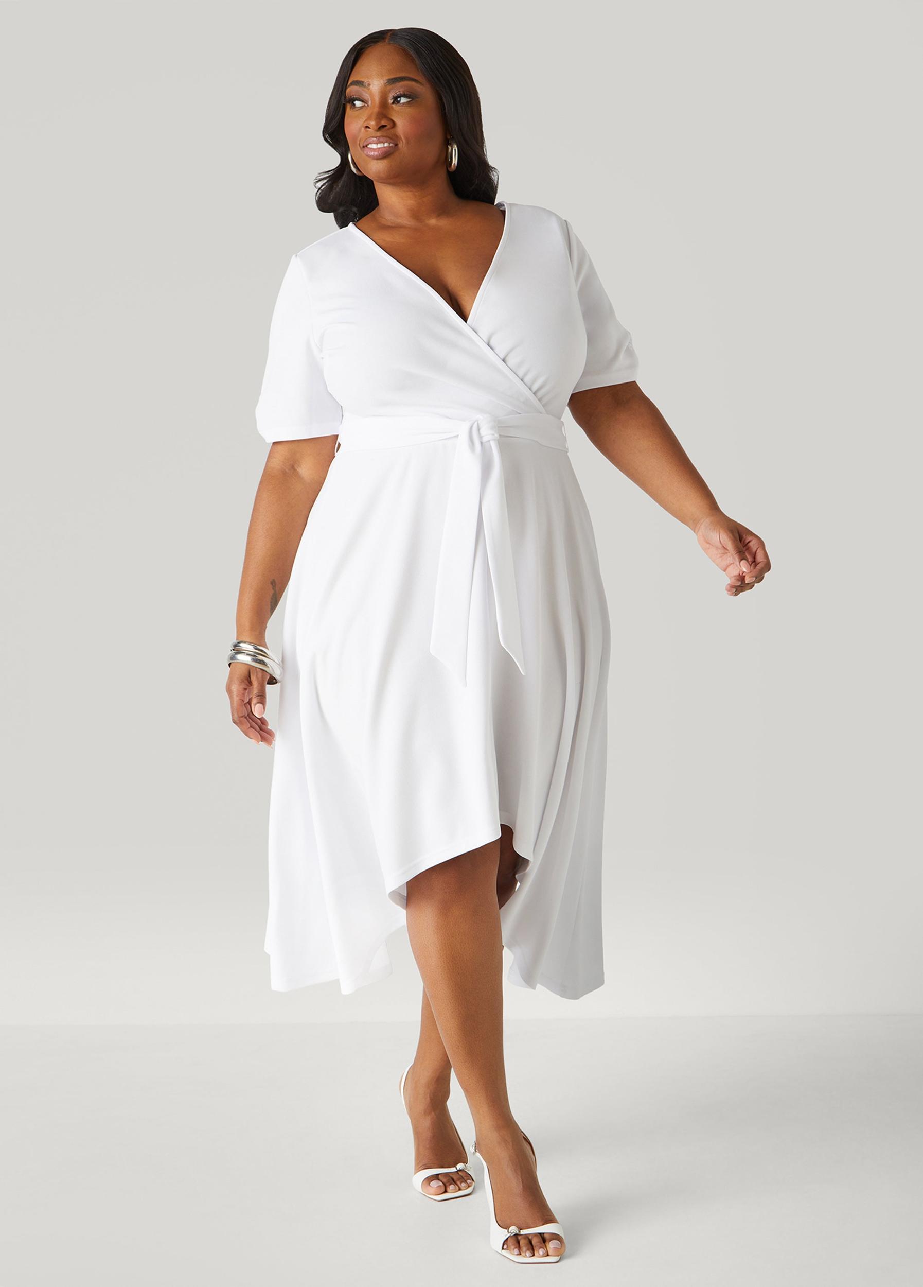 Faux Wrap Hi Low Dress Product Image