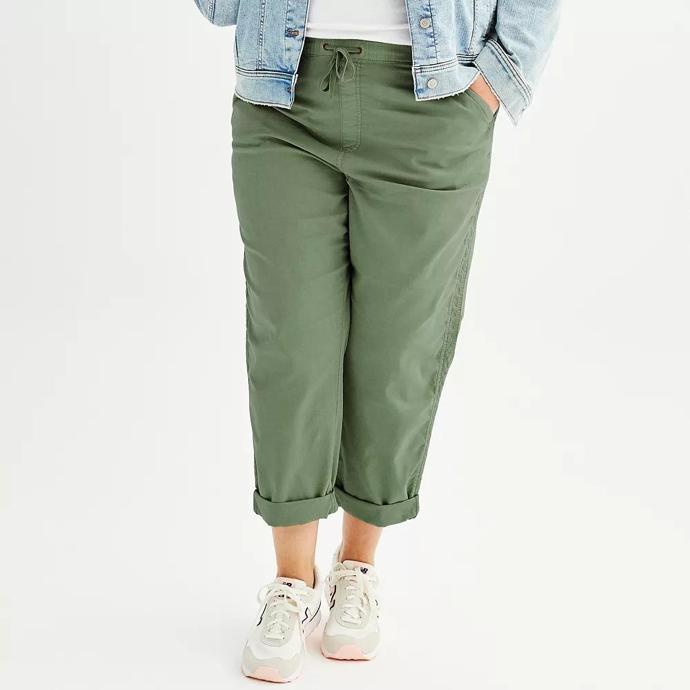 Plus Size Sonoma Goods For Life® Easy Paper Bag Waist Capri, Women's, Size: 5XL, Trinity Gray Product Image