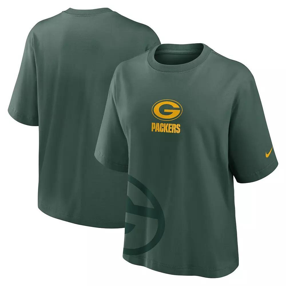 Women's Nike Green New York Jets Boxy T-Shirt, Size: Large Product Image