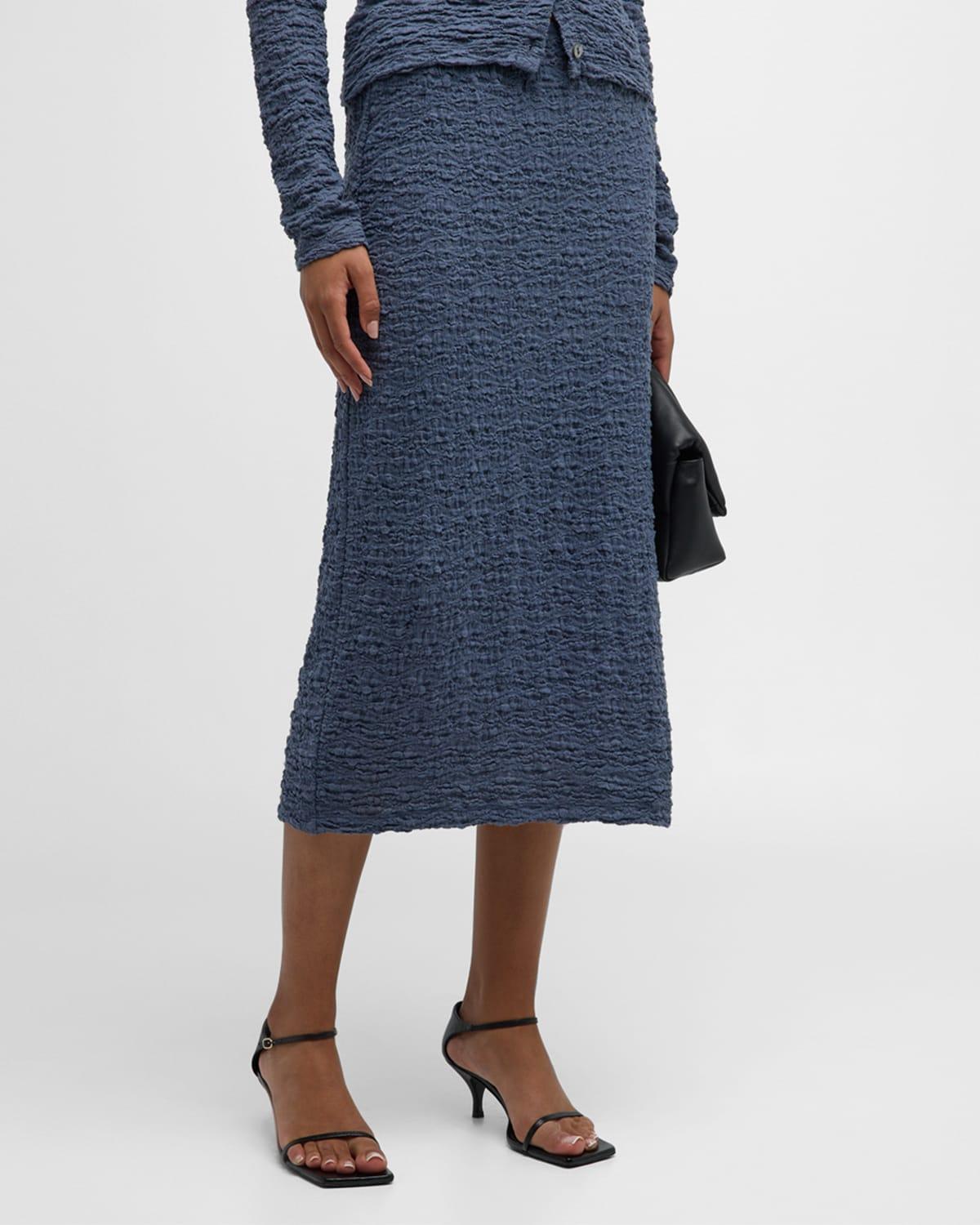 Womens Textured Midi-Skirt Product Image