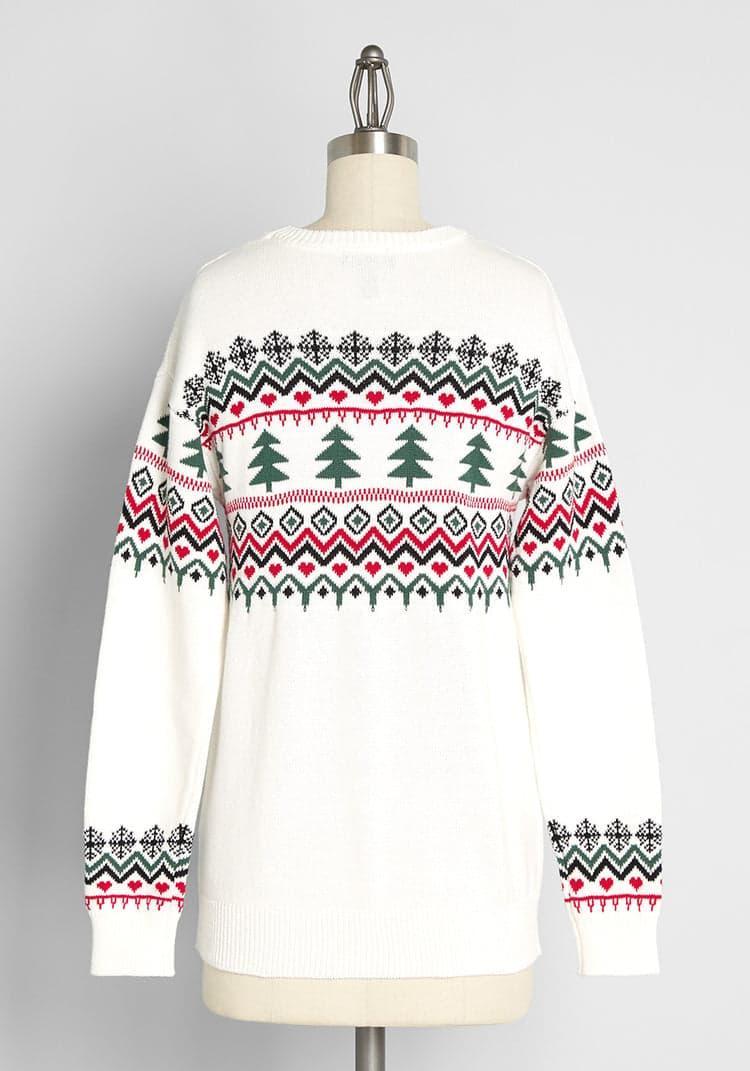 Evergreens and Snowbanks Fair Isle Sweater Product Image