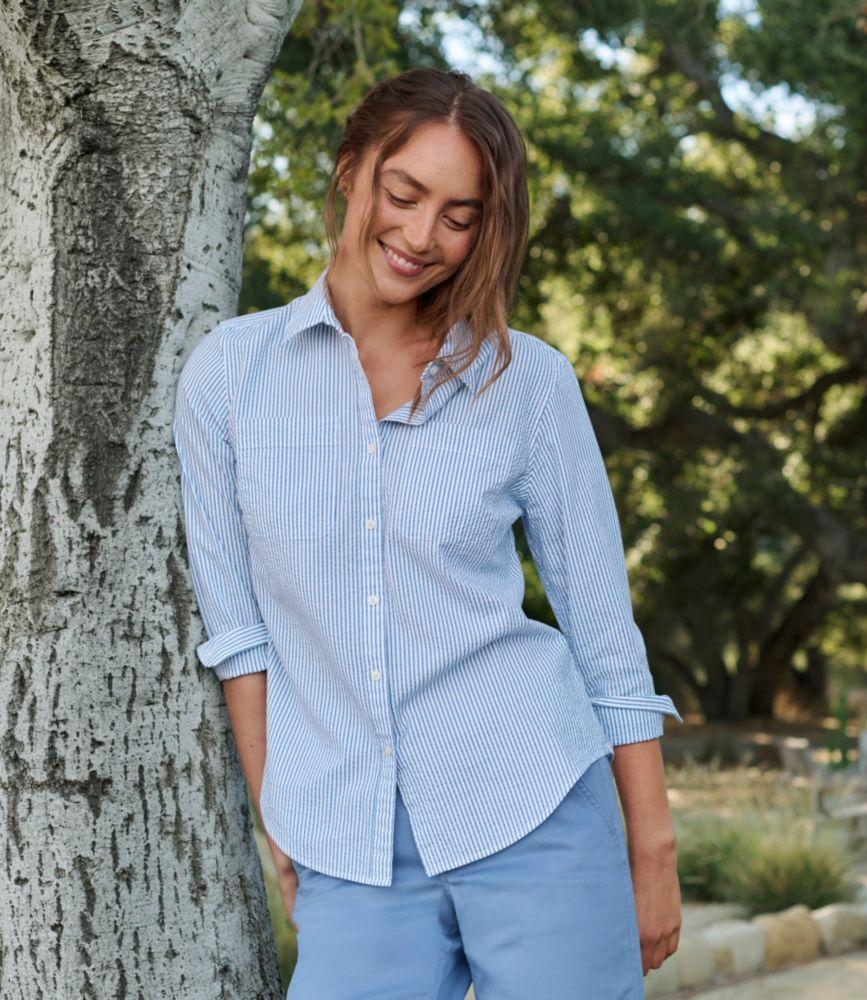
                            Women's Vacationland Seersucker Shirt, Long-Sleeve
                         Product Image