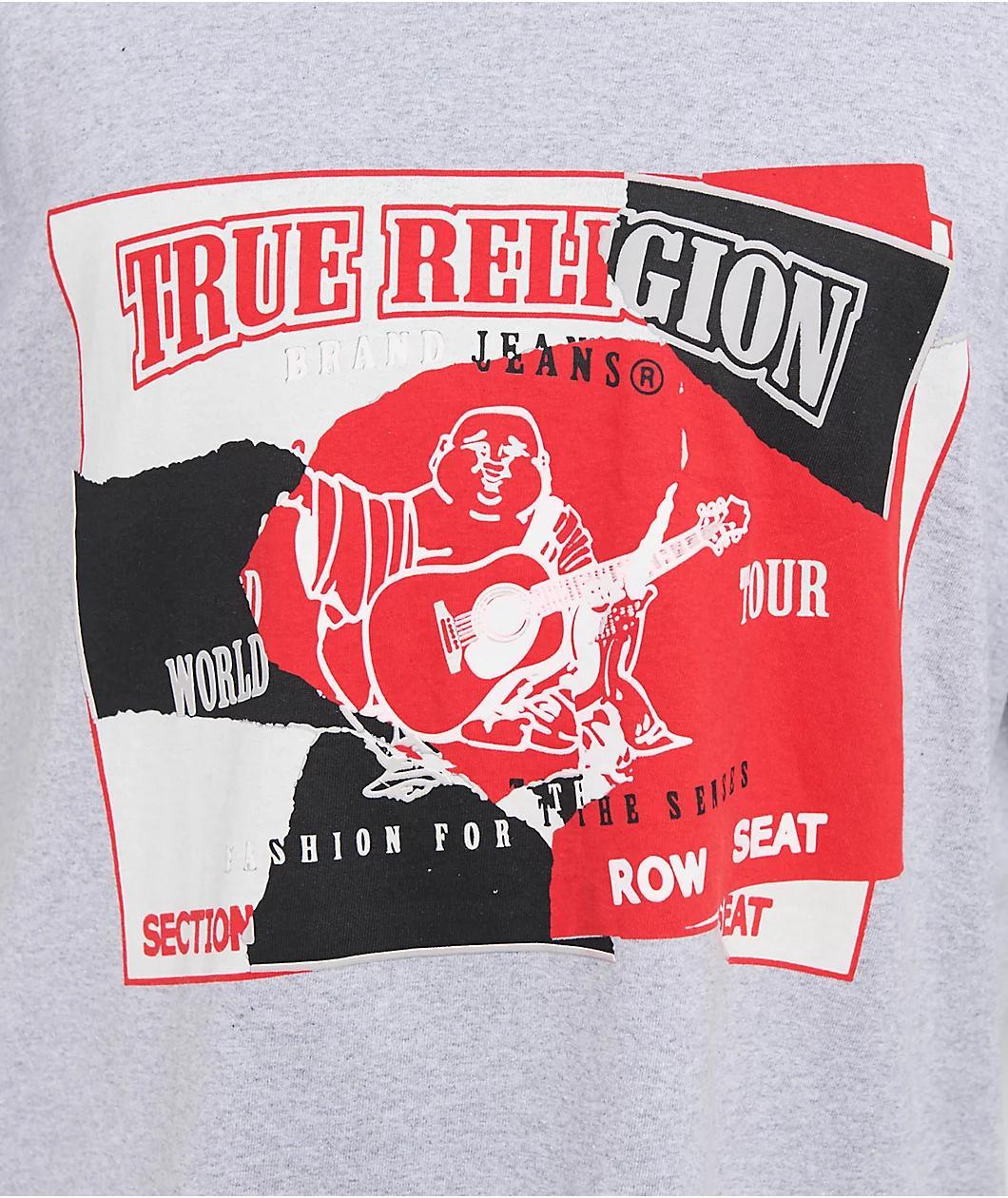 True Religion Torn Grey T-Shirt Product Image