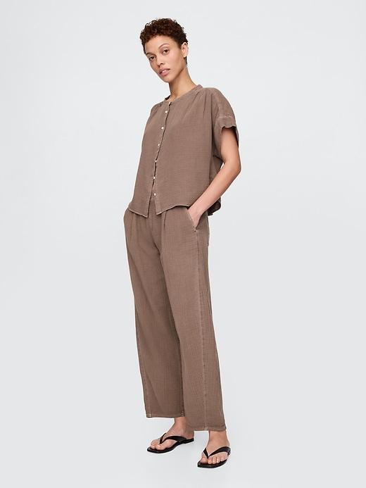 Crinkle Gauze Dolman Shirt Product Image