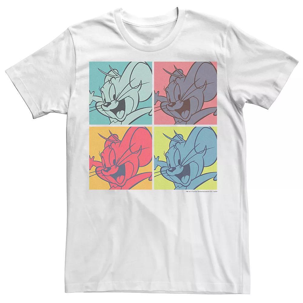 Mens Tom And Jerry Pop Art Box Up Tee, Men's, Size: Large, White Product Image