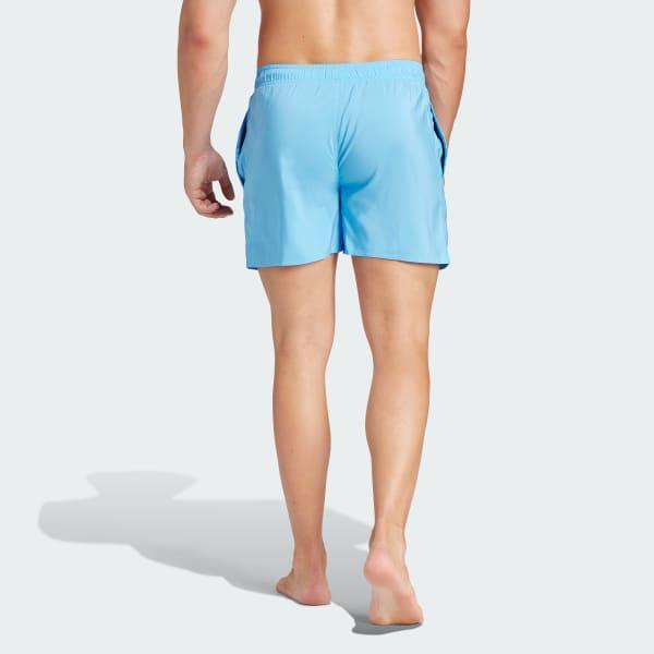 adidas Solid CLX Classic-Length Swim Shorts Blue Burst 2XL Mens Product Image