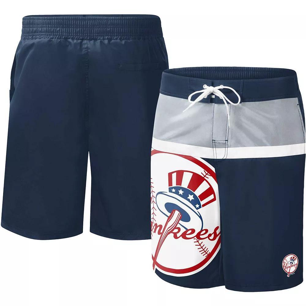 Men's G-III Sports by Carl Banks Navy New York Yankees Sea Wind Swim Shorts, Size: Large, Blue Product Image