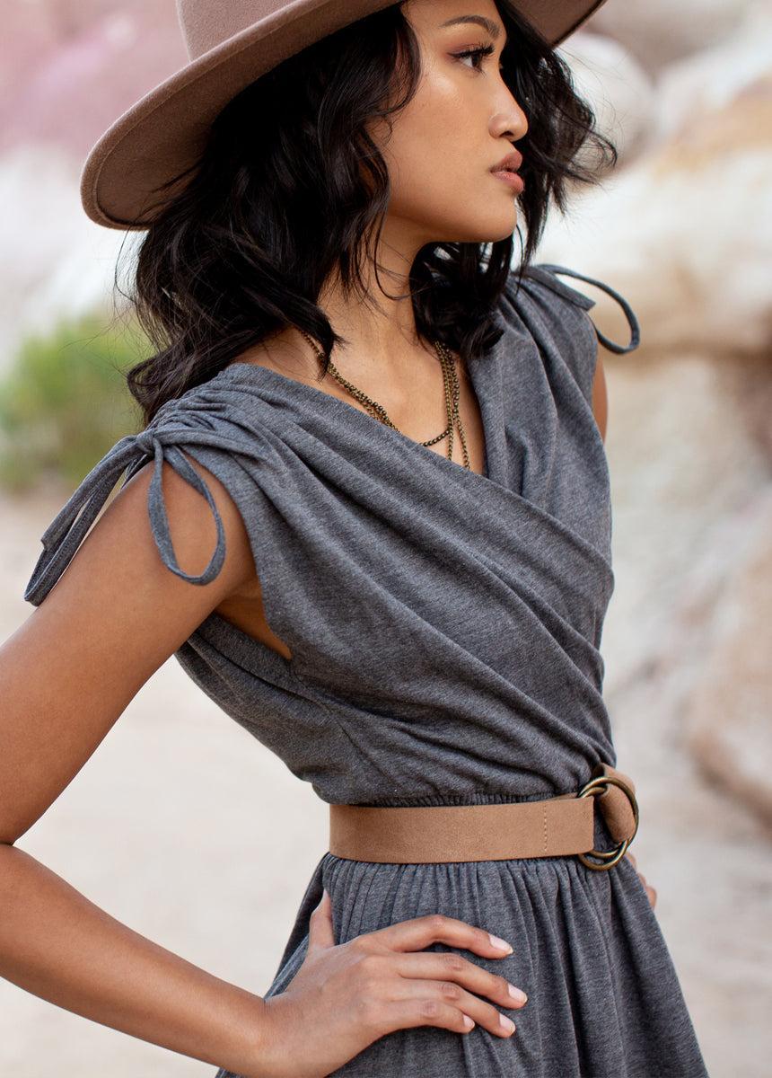 Giovanna Dress in Heather Charcoal Female Product Image