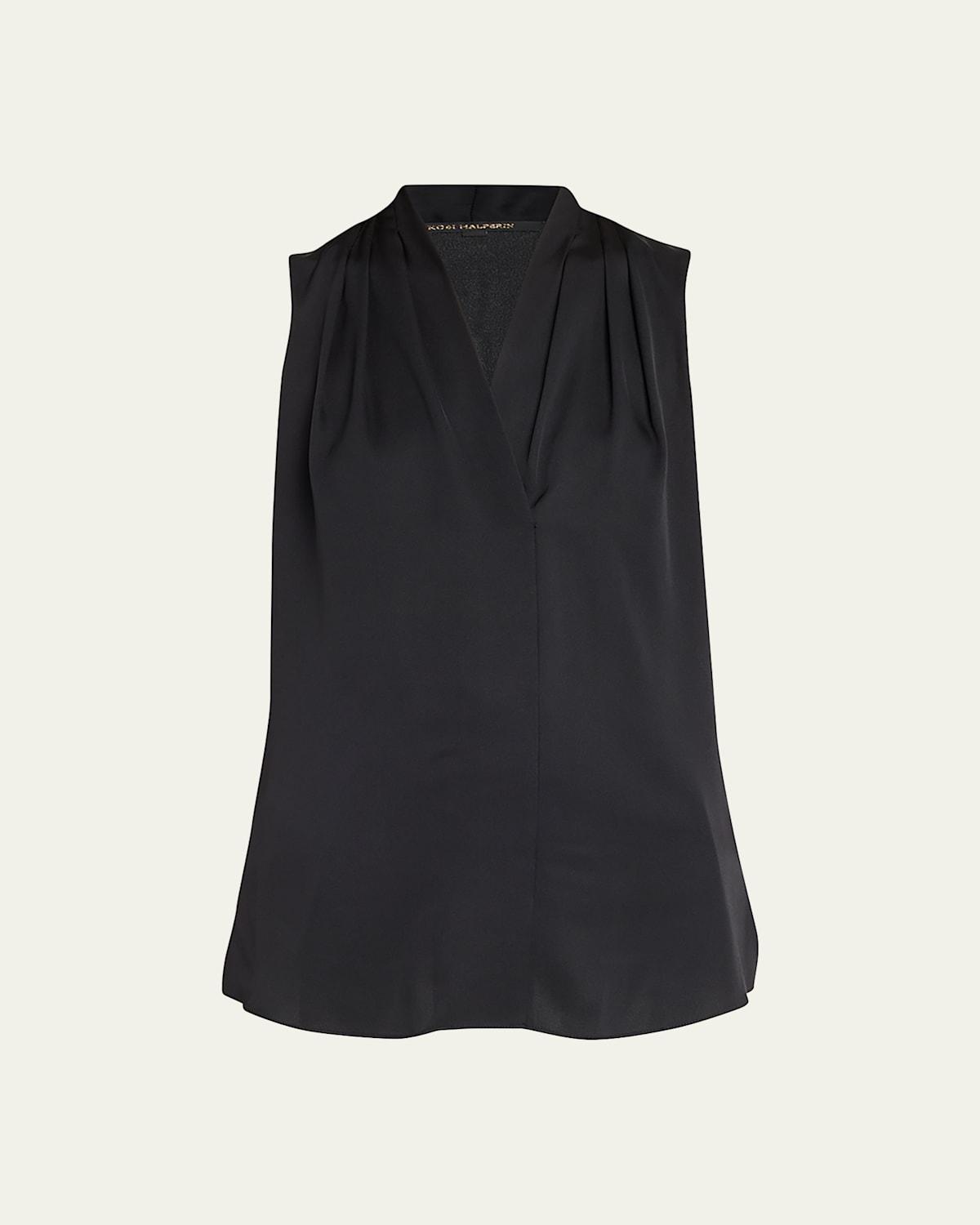 Womens Mila Sleeveless Silk-Blend Blouse Product Image