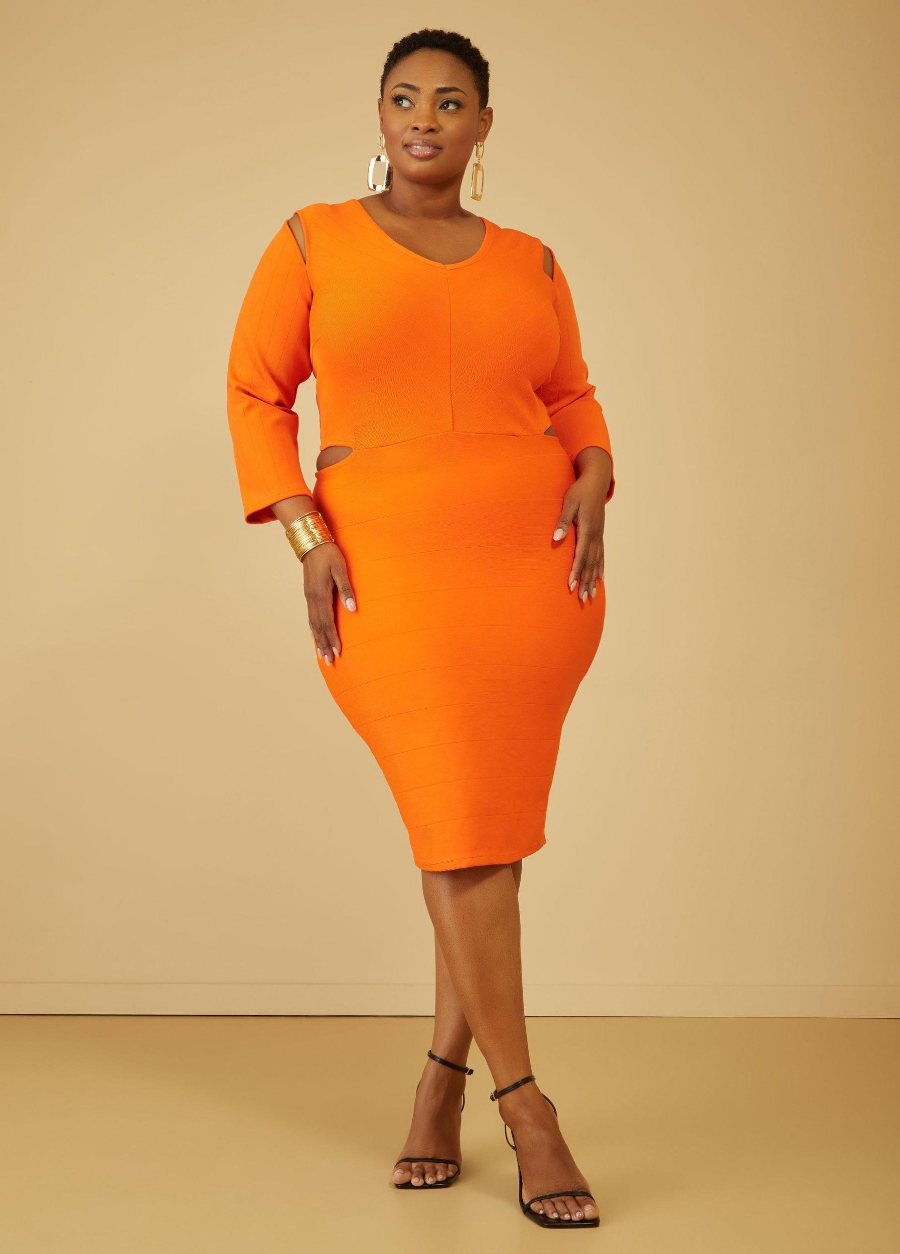 Plus Size Cutout Bandage Dress Ashley Stewart Product Image