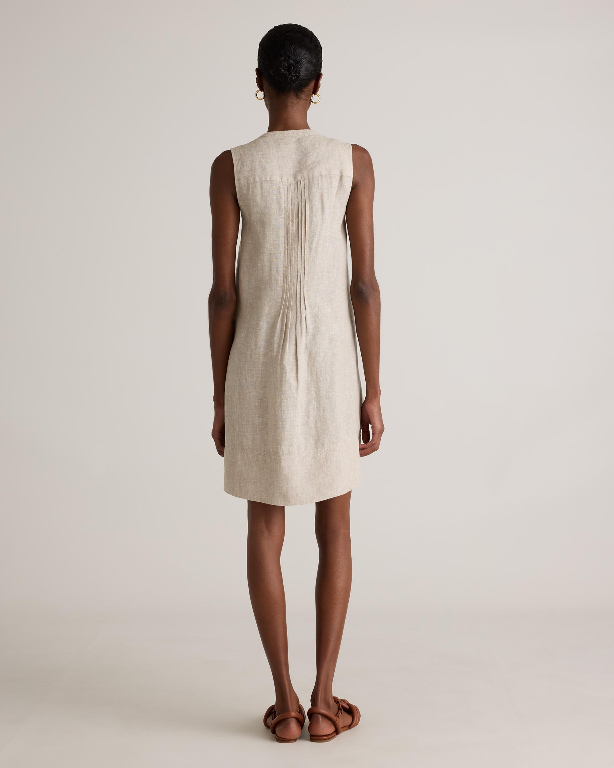 Quince | Women's 100% European Linen Sleeveless Swing Dress Product Image
